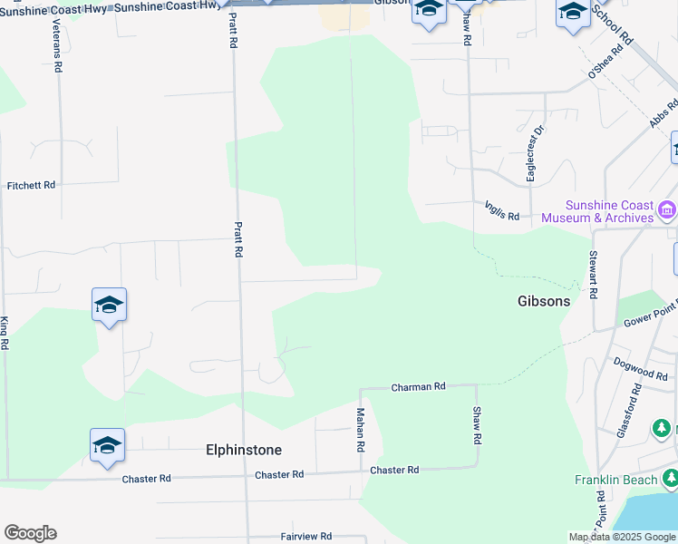 map of restaurants, bars, coffee shops, grocery stores, and more near 998 Fircrest Road in Gibsons