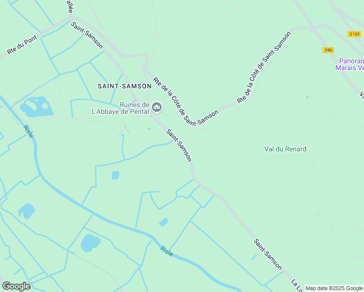 map of restaurants, bars, coffee shops, grocery stores, and more near Saint-Samson in Saint-Samson-de-la-Roque
