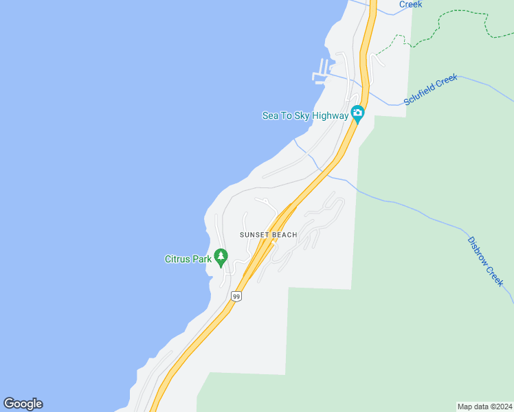 map of restaurants, bars, coffee shops, grocery stores, and more near 8595 Bedora Place in West Vancouver