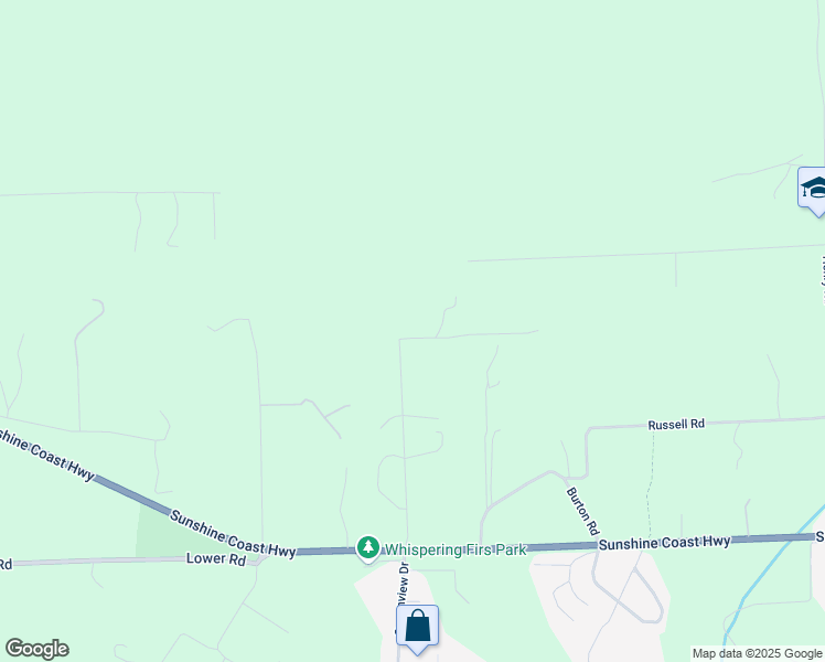 map of restaurants, bars, coffee shops, grocery stores, and more near 1572 Mountain Road in Gibsons