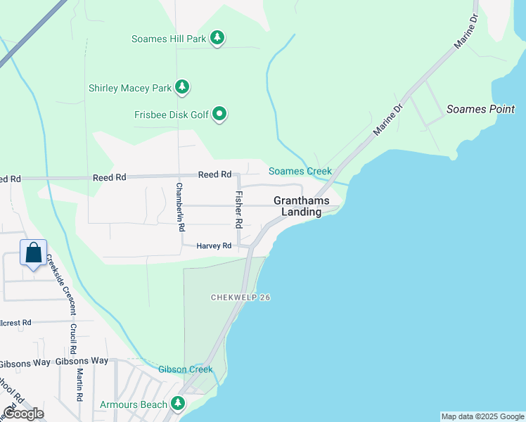 map of restaurants, bars, coffee shops, grocery stores, and more near 481 Central Avenue in Gibsons