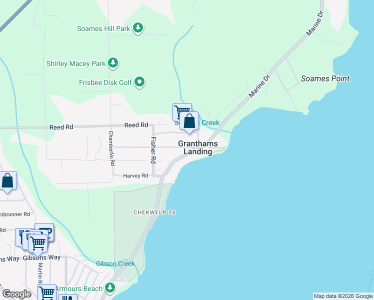 map of restaurants, bars, coffee shops, grocery stores, and more near 811 Marine Drive in Gibsons