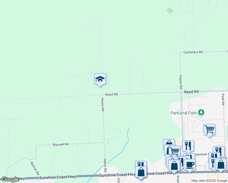 map of restaurants, bars, coffee shops, grocery stores, and more near 1266 Reed Road in Gibsons