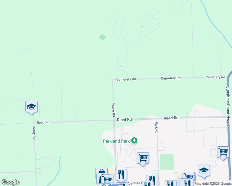 map of restaurants, bars, coffee shops, grocery stores, and more near 932 Payne Road in Gibsons
