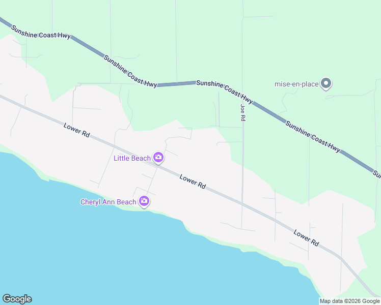 map of restaurants, bars, coffee shops, grocery stores, and more near 2584 Lower Road in Roberts Creek