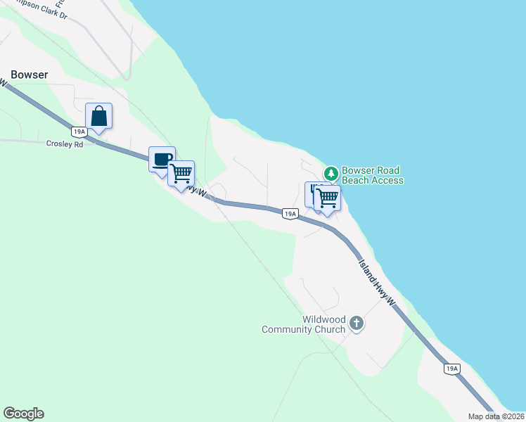 map of restaurants, bars, coffee shops, grocery stores, and more near 6920 Island Highway West in Nanaimo