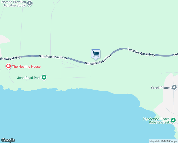 map of restaurants, bars, coffee shops, grocery stores, and more near 1565 Jack Road in Sechelt