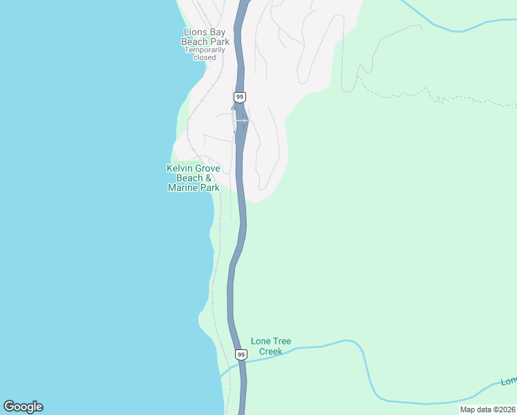 map of restaurants, bars, coffee shops, grocery stores, and more near 175 Kelvin Grove Way in Lions Bay
