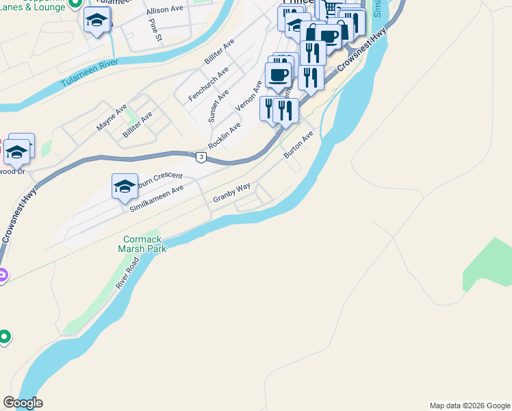 map of restaurants, bars, coffee shops, grocery stores, and more near 363 Waterfront Avenue in Princeton
