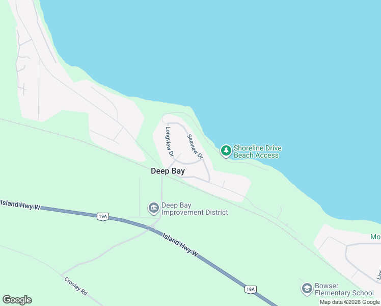 map of restaurants, bars, coffee shops, grocery stores, and more near 5038 Longview Drive in Nanaimo