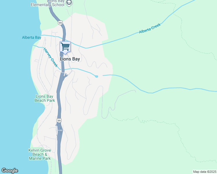 map of restaurants, bars, coffee shops, grocery stores, and more near 385 Oceanview Road in Lions Bay