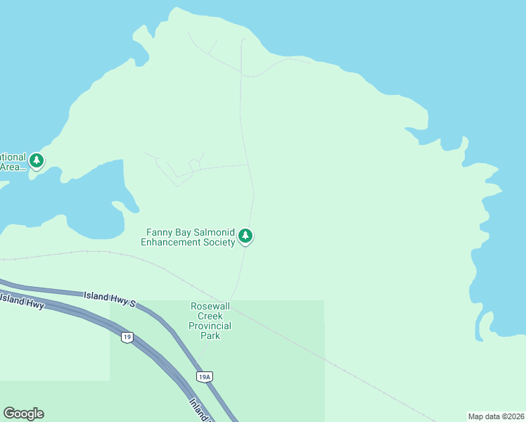 map of restaurants, bars, coffee shops, grocery stores, and more near 8460 Berray Road in Fanny Bay