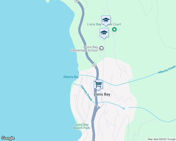 map of restaurants, bars, coffee shops, grocery stores, and more near 195 Isleview Place in Lions Bay