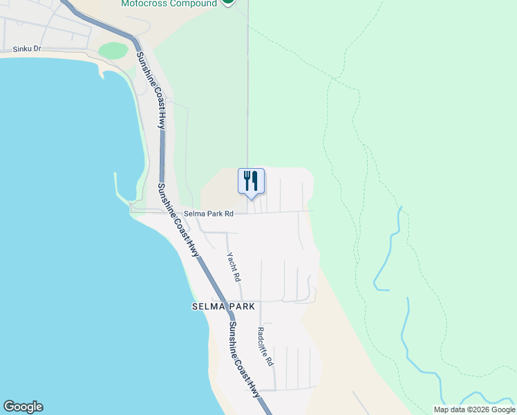 map of restaurants, bars, coffee shops, grocery stores, and more near 5294 Selma Park Road in Sechelt