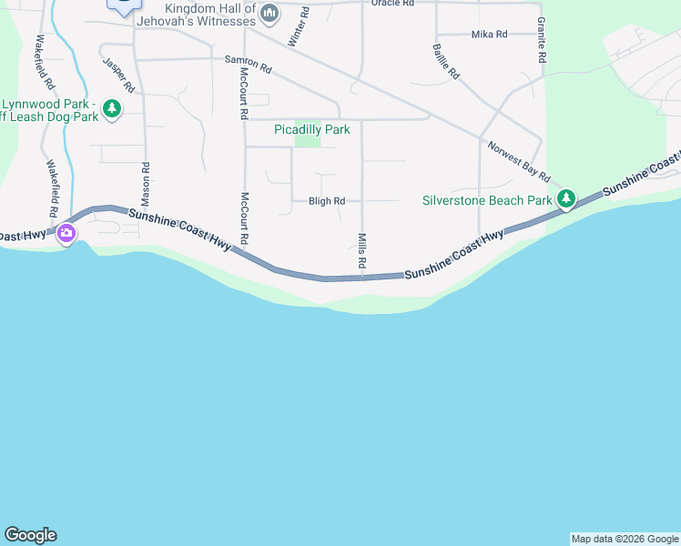 map of restaurants, bars, coffee shops, grocery stores, and more near 6322 Sunshine Coast Highway in Sechelt