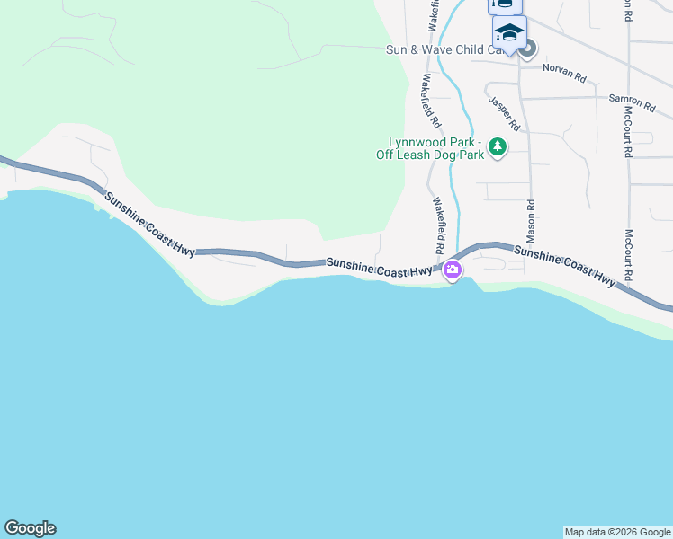 map of restaurants, bars, coffee shops, grocery stores, and more near 6655 Sunshine Coast Highway in Sechelt