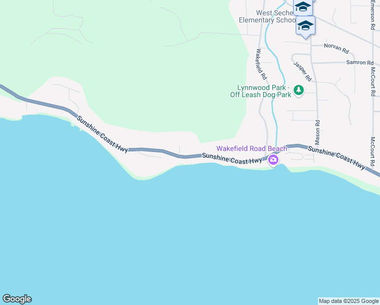 map of restaurants, bars, coffee shops, grocery stores, and more near 6682 Sunshine Coast Highway in Sechelt