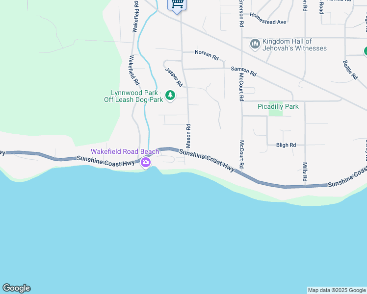 map of restaurants, bars, coffee shops, grocery stores, and more near 5425 Mason Road in Sechelt
