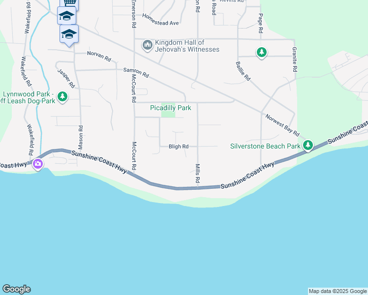 map of restaurants, bars, coffee shops, grocery stores, and more near 5410 Stellar Way in Sechelt