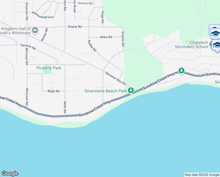 map of restaurants, bars, coffee shops, grocery stores, and more near 6176 Bligh Road in Sechelt