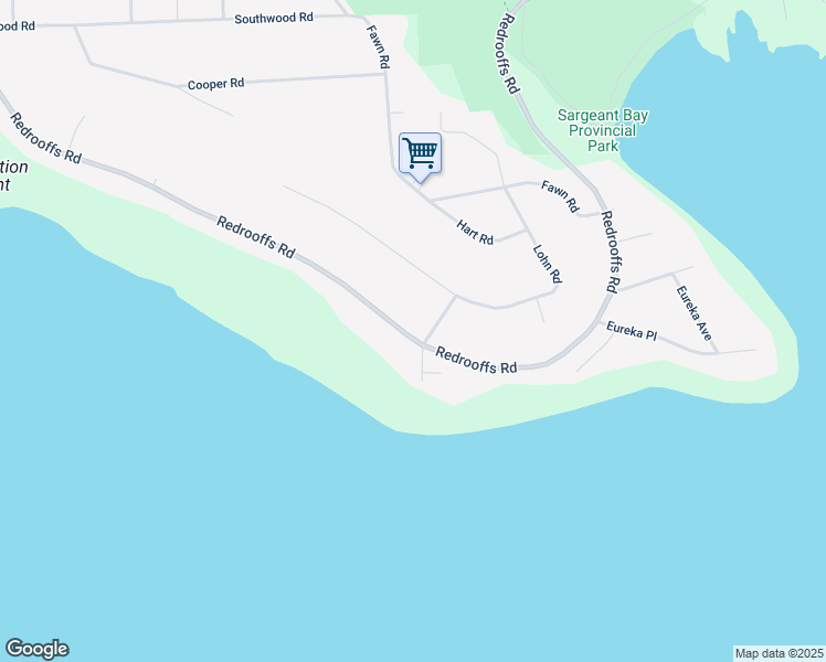 map of restaurants, bars, coffee shops, grocery stores, and more near 7860 Redrooffs Road in Halfmoon Bay