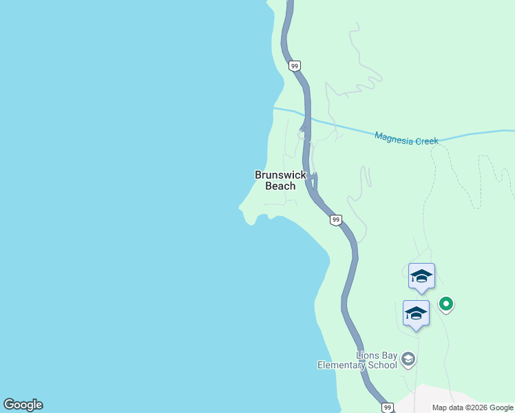 map of restaurants, bars, coffee shops, grocery stores, and more near 15 Brunswick Beach Road in Lions Bay