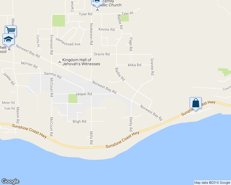 map of restaurants, bars, coffee shops, grocery stores, and more near 6241 Norwest Bay Road in Sechelt