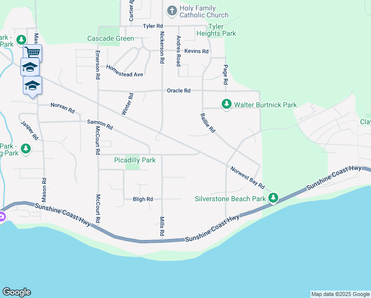 map of restaurants, bars, coffee shops, grocery stores, and more near 6263 Norwest Bay Road in Sechelt