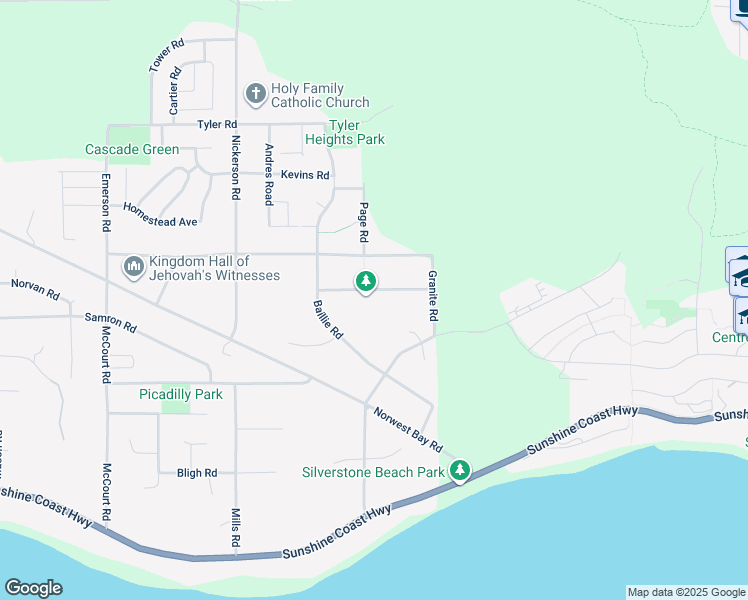 map of restaurants, bars, coffee shops, grocery stores, and more near 6193 Mika Road in Sechelt