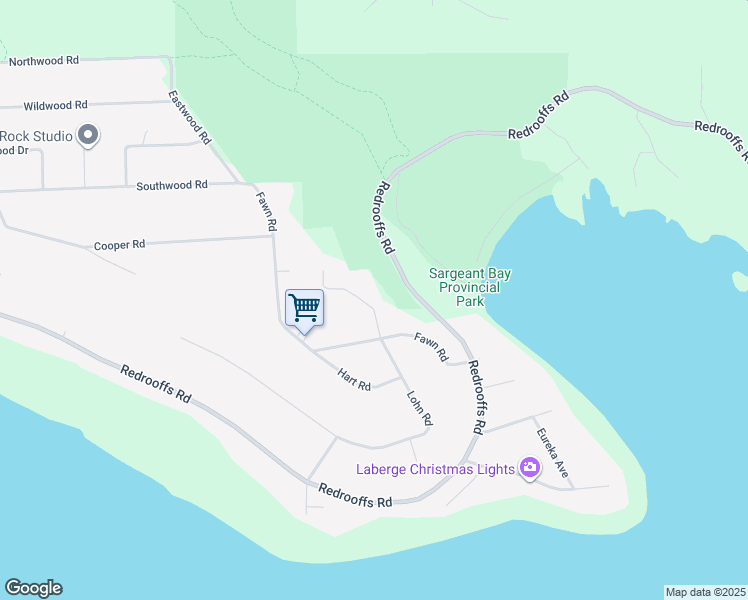 map of restaurants, bars, coffee shops, grocery stores, and more near 7808 Eagle Drive in Halfmoon Bay