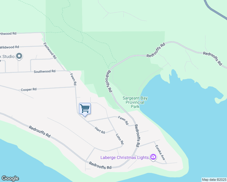 map of restaurants, bars, coffee shops, grocery stores, and more near 7629 Redrooffs Road in Halfmoon Bay