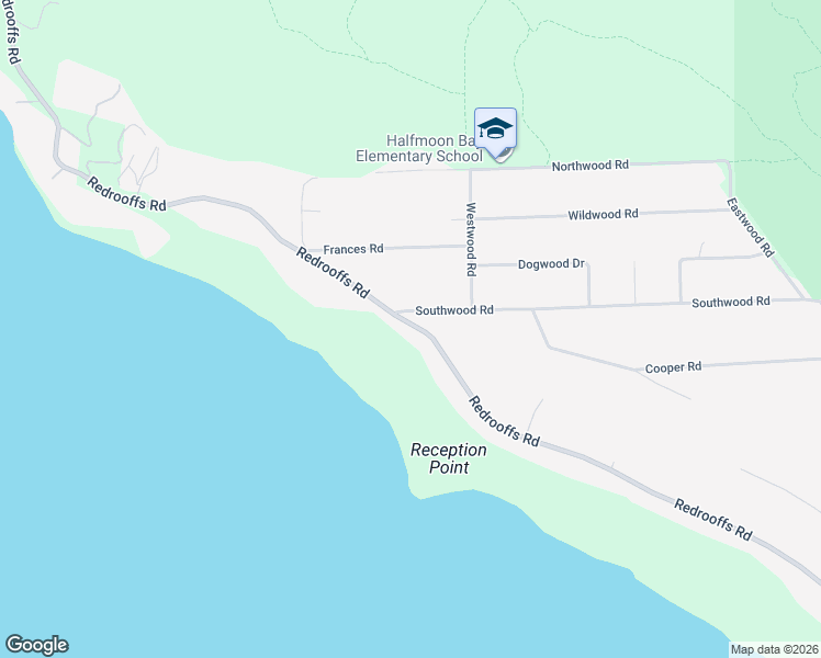 map of restaurants, bars, coffee shops, grocery stores, and more near 8131 Redrooffs Road in Halfmoon Bay