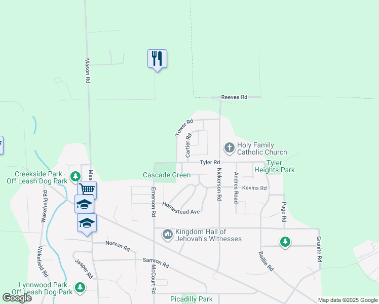 map of restaurants, bars, coffee shops, grocery stores, and more near 5683 Emily Way in Sechelt