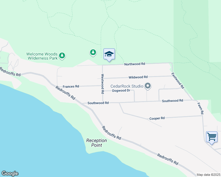 map of restaurants, bars, coffee shops, grocery stores, and more near 8086 Dogwood Drive in Halfmoon Bay