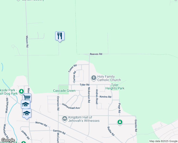 map of restaurants, bars, coffee shops, grocery stores, and more near Nickerson Road in Sechelt