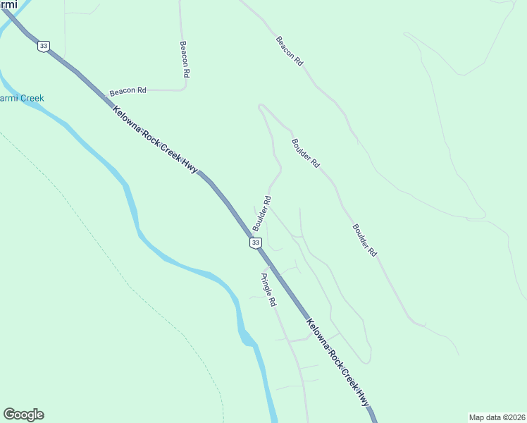 map of restaurants, bars, coffee shops, grocery stores, and more near Boulder Road in Beaverdell