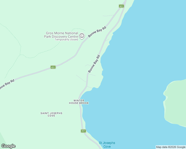 map of restaurants, bars, coffee shops, grocery stores, and more near 60 Bonne Bay Road in Bonne Bay