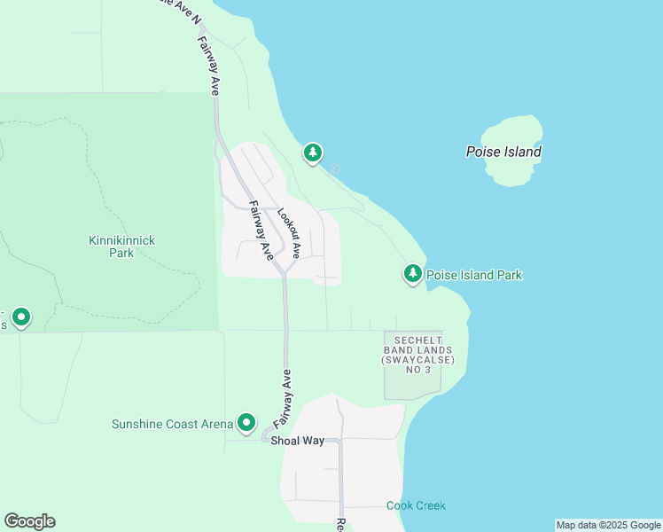 map of restaurants, bars, coffee shops, grocery stores, and more near 6114 Gale Avenue South in Sechelt