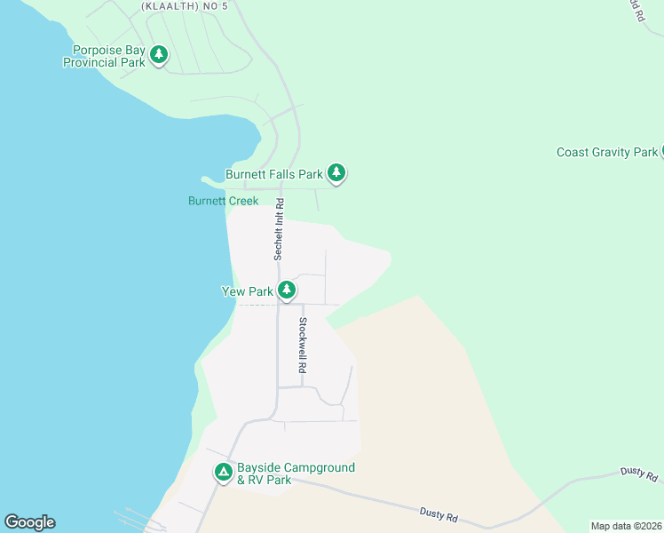 map of restaurants, bars, coffee shops, grocery stores, and more near 6222 Sitka Road in Sechelt