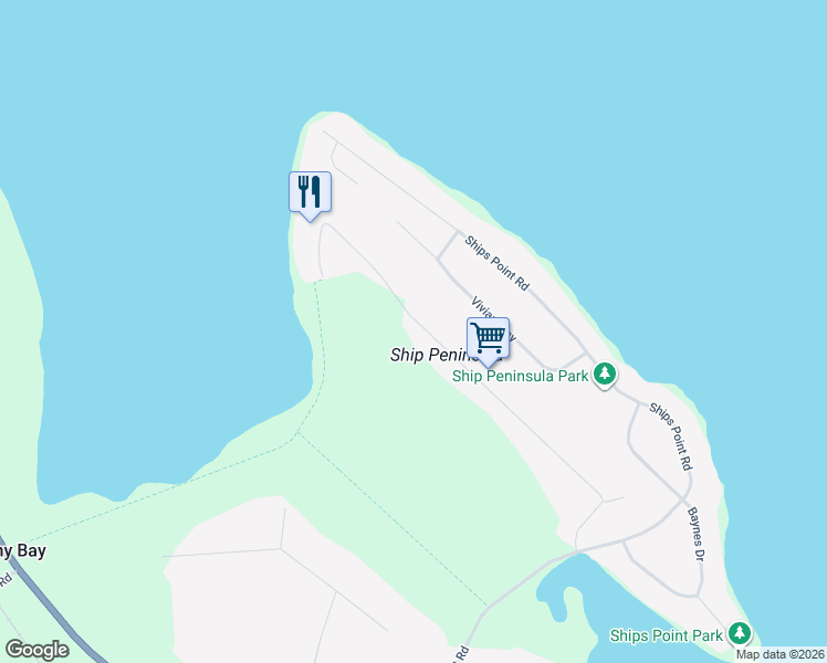 map of restaurants, bars, coffee shops, grocery stores, and more near 7707 Tozer Road in Fanny Bay