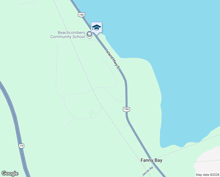 map of restaurants, bars, coffee shops, grocery stores, and more near 7596 Yake Road in Fanny Bay