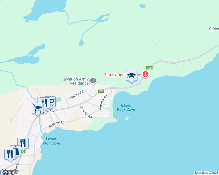 map of restaurants, bars, coffee shops, grocery stores, and more near 274 Main Street in Springdale