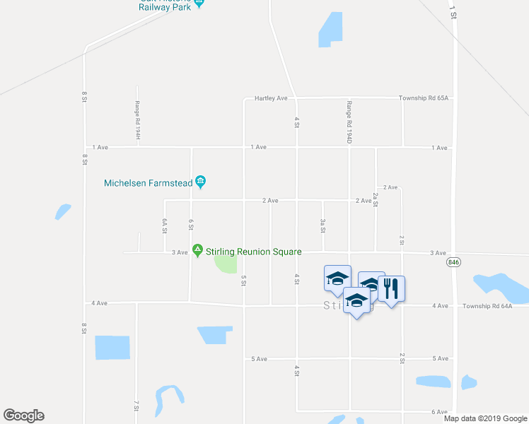 map of restaurants, bars, coffee shops, grocery stores, and more near 209 4A Street in Stirling