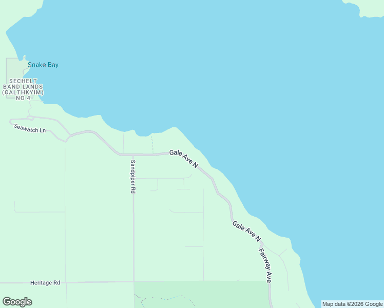 map of restaurants, bars, coffee shops, grocery stores, and more near 6448 Gale Avenue North in Sechelt