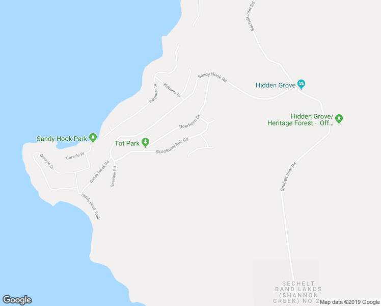 map of restaurants, bars, coffee shops, grocery stores, and more near 6905 Mount Richardson Road in Sechelt