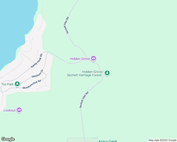map of restaurants, bars, coffee shops, grocery stores, and more near 6979 Sechelt Inlet Road in Sechelt