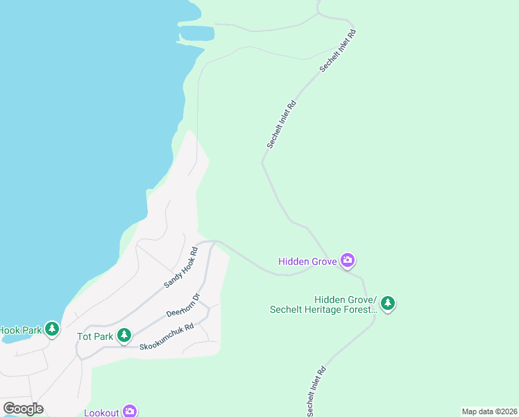 map of restaurants, bars, coffee shops, grocery stores, and more near 7079 Sechelt Inlet Road in Sechelt