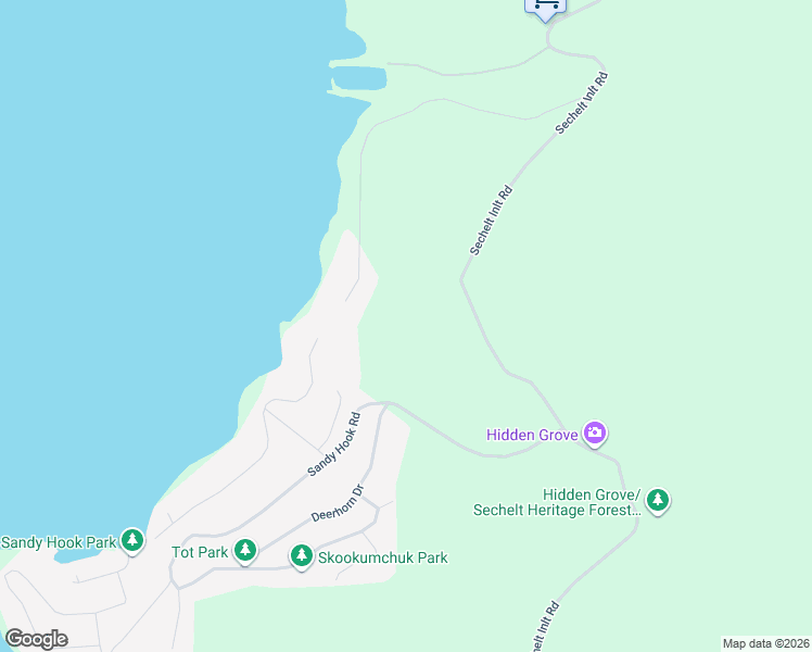 map of restaurants, bars, coffee shops, grocery stores, and more near 7095 Sechelt Inlet Road in Sechelt