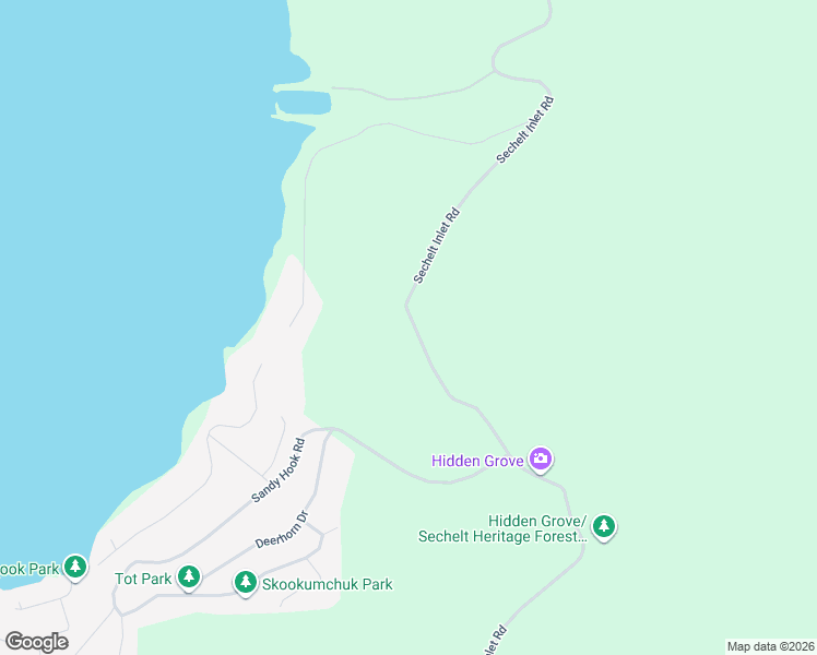 map of restaurants, bars, coffee shops, grocery stores, and more near 7125 Sechelt Inlet Road in Sechelt