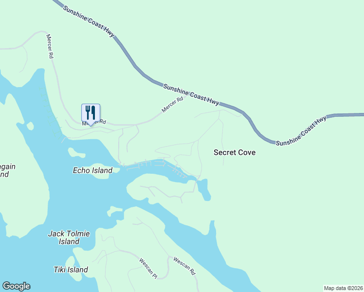map of restaurants, bars, coffee shops, grocery stores, and more near 5535 Sans Souci Road in Halfmoon Bay